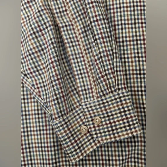 Viyella Men’s Oxford Long Sleeve Plaid Shirt Size 3XT - Picture 5 of 6
